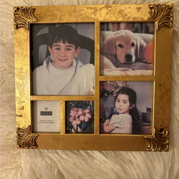 Antiqued Gold Collage Frame - Picture 1 of 4